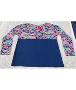 Lilly Pulitzer T-Shirt Finn Top Women&#39;s Oyster Bay Blue Seen &amp; Herd Size... - $602.37 MXN