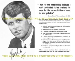 ROBERT F KENNEDY SIGNED AUTOGRAPHED 8x10 RP PHOTO PRESIDENTIAL CAMPAIGN ... - $15.99