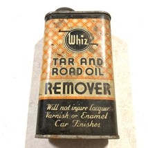 Vtg Whiz Tar and Road Oil Remover Old Automotive Collectors 8oz Tin Can HTS - £47.32 GBP