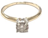 Women&#39;s Solitaire ring 14kt Yellow and White Gold 409270 - $199.00