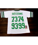 NEW YORK JETS SACK EXCHANGE DEFENSIVE FRINT FOUR 1980&#39;S SIGNED AUTO JERS... - €257,91 EUR