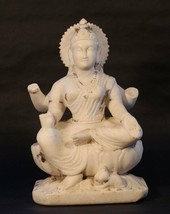 19thc Hindu white marble Saraswati statue - £460.54 GBP