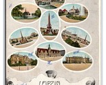 Multiview 12 Views of Leipzig Germany DB Postcard Z3 - £12.58 GBP