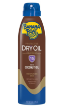 Banana Boat Dry Oil Clear Sunscreen Spray, SPF 15 6.0oz - £31.45 GBP