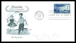 1956 US FDC Cover - Friendship, Key To World Peace, Washington DC K11 - $2.96