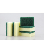 10Pcs Small Kitchen Cleaning Cloths Nylon&amp;sponge Double-sided Scouring Pad - £5.49 GBP