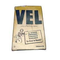 Vintage 1950s Minature Colgate Vel Sample Vintage Open Original Box, - $14.00