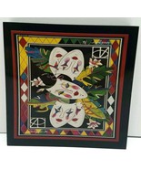 Vtg Inizio 1996 Clear Collectible Display Decor Drama Mask Asian Art Far... - €27,72 EUR