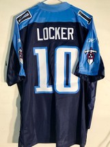 Reebok Premier NFL Jersey Tennessee Titans Jake  Locker Navy sz 2X - £16.54 GBP