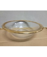Cive Hand Crafted Studio Art Glass Italy Bowl Textured Glass w/Gold Rim ... - £86.45 GBP