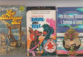 L.Sprague de Camp 3 science fiction &amp; fantasy books vintage copies - £10.37 GBP