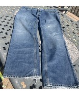 Harley Davidson Men&#39;s Straight Denim Jeans 100% Cotton Blue Size 40x30 - $453.17 MXN