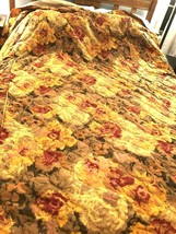 Vintage Twin Flower Power 1970&#39;s bedspread Norman&#39;s of Salisbury granny ... - £73.78 GBP