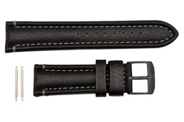 Genuine Luminox Modern Mariner 6250 24mm Genuine Leather Black Watch Band Strap - £67.52 GBP