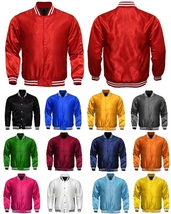 Baseball Letterman College Varsity Satin Bomber Super Quality Jacket Sports Wear - £53.54 GBP