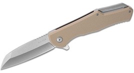 KA-BAR Jarosz Flipper Folding Knife 3.37&quot; AUS-8 Stonewashed Wharncliffe Blade - £87.09 GBP