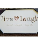 Live Well ~ Love Much ~ Laugh Often ~ Framed Picture ~ 8&quot; x 14&quot; x .75&quot; - €34,36 EUR
