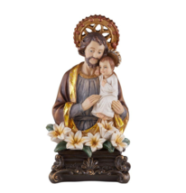 NEW 4.5&quot; St. Joseph with Child Jesus Statue Figure Resin Catholic Father... - $21.99