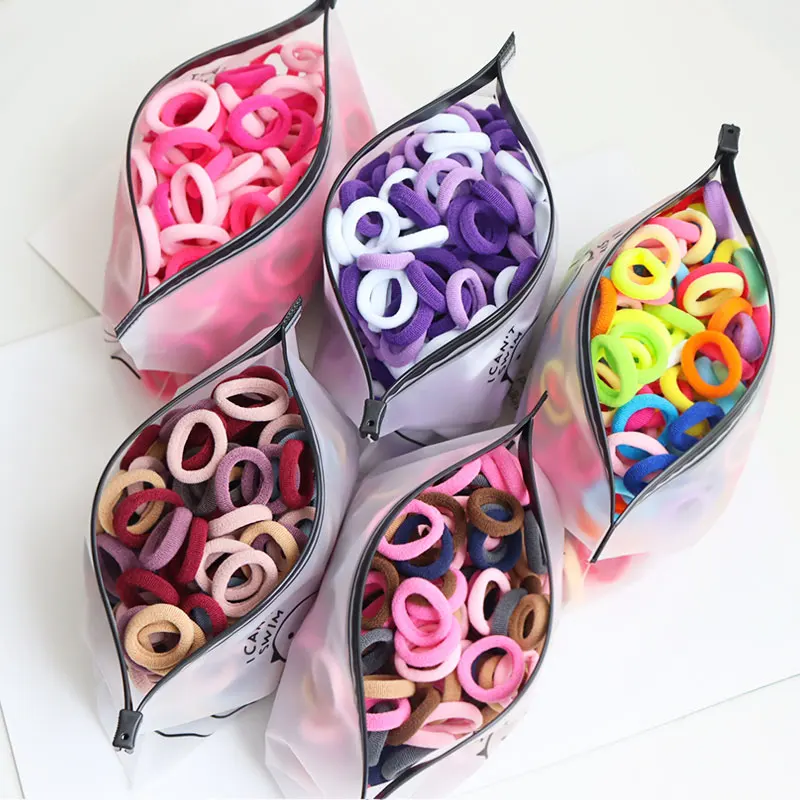 Sporting 50/100pcs Kids Elastic Hair Bands Girls Sweets Scrunchie Rubber Band fo - £23.55 GBP