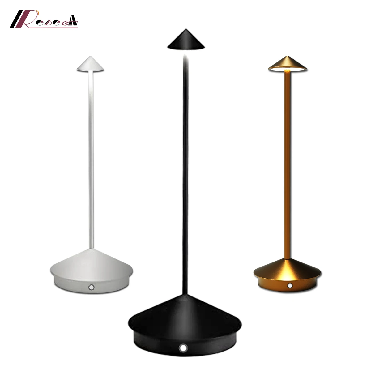 Hotel Rechargeable Table Lamp Creative Dining Touch Led Bar Coffee Pina pro - $19.55+