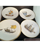LOT 11 JK DECOR CARLSBAD BAVARIA SALAD PLATES w/GOLD TRIM VARIETY SHIPS ... - $74.70 CAD