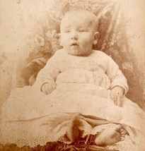 Real Photo c1890s Victorian Baby WM Buell Cabinet Card Kentucky Gibson E36 - £23.48 GBP