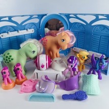 My Little Pony 35th Anniversary Peachy Pretty Parlor Playset 2018 w Minty Extras - £19.92 GBP