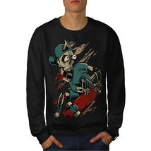 Wellcoda Skater Death Street Skull Mens Sweatshirt,  Casual Pullover Jumper - £24.19 GBP+