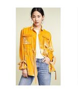 Cinq à Sept Mathieu Velvet Utility Jacket in Sunflower, Size Medium, EXC... - $4,643.78 MXN