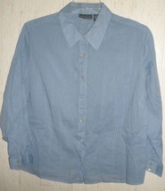 Excellent Womens (Relativity) Woman Blue Blouse / Shirt Size 1X - £14.67 GBP