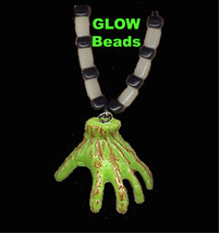 Funky Severed Bloody Zombie Hand Pendant Necklace Monster Ghoul Costume Jewelry - £5.39 GBP