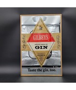 Vintage whiskey W &amp; A Gilbey Gin Printed Mirror National Distillers Man ... - $471.03 MXN