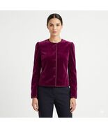 VTG Saks Fifth Ave Womens Velour Blazer Maroon Sz 8 90s Japan Witchy - $34.20