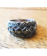 Sterling Silver Size 7.25 Ring with Marcasite Stones # 20244 - $34.99