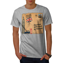 Wellcoda London Post Card Vintage Mens T-shirt,  Graphic Design Printed Tee - £14.74 GBP+