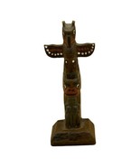 Vintage Totem Pole By BOMA Canada Hand Painted Dark Brown Resin 4” - €9,24 EUR