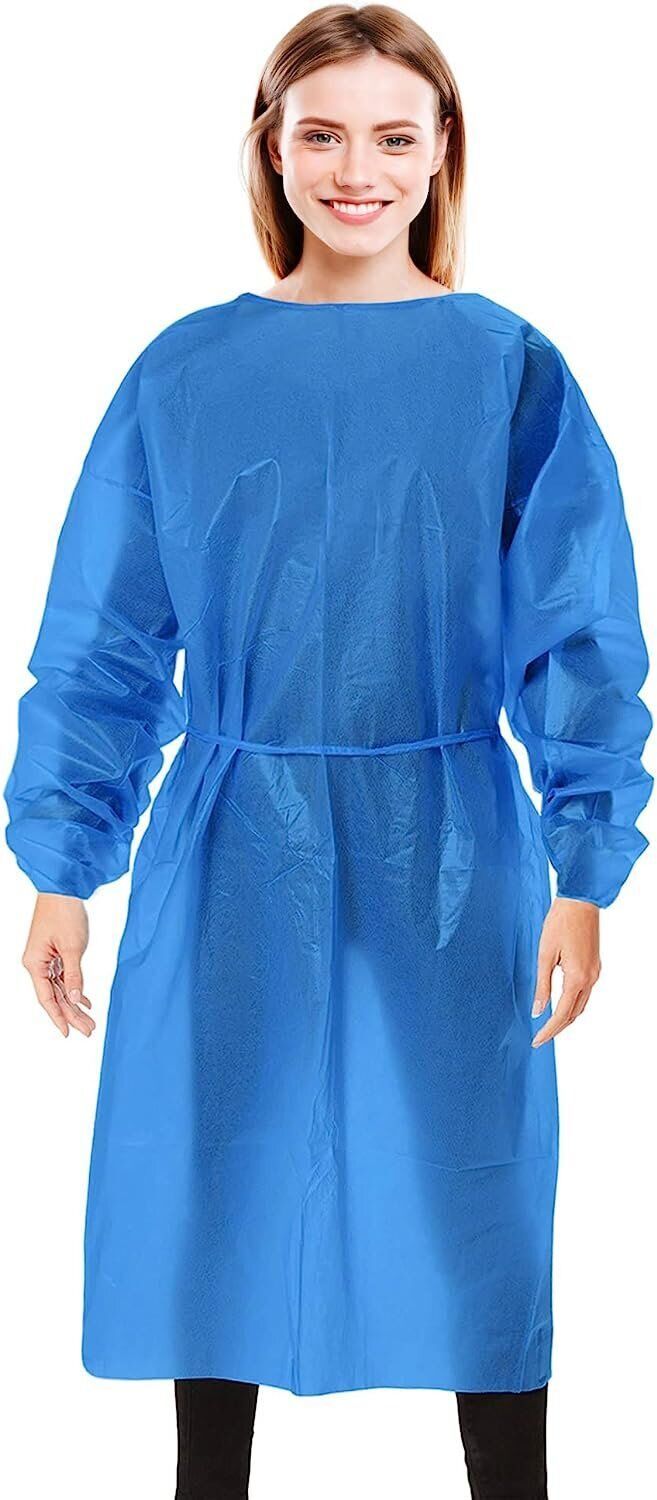 Primary image for Polyethylene Robes Blue 10ct Adult XX-Large Fluid-Resistant PE Frocks