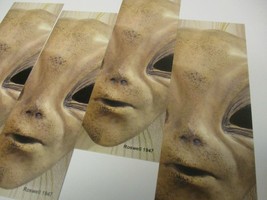 Bookmarks Roswell 1947 Alien Face Set Of 4 Double Sided #6 - £8.27 GBP