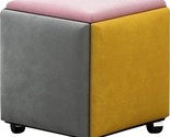 5 In 1 Seating Cube With Swivel Casters Stackable Sofa Chair Stool Nesti... - $366.99