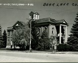 Vtg RPPC 1940s Parigi Idaho Id Orso Lago Contea Tribunale Casa Unp Cecil... - $29.66