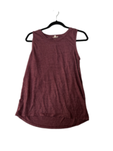 Adriano Goldschmied Womens Top Maroon Sleeveless Jersey Tank High-Low Size M - £6.88 GBP