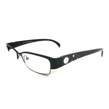 Gold &amp; Wood Eyeglasses Frames C10.1C C10.01 Black Rectangular Horn 52-16-125 - £150.23 GBP