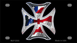 Maltese Cross Flag Novelty Mini Metal License Plate Tag - £11.69 GBP