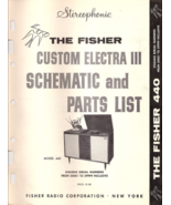 Fisher Custom Electra III Schematic and Parts List PDF Copy 4G USB Stick - $26.67 CAD