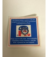 Republican National Committee 1998 RNC GOP Party Metal &amp; Enamel Lapel Pin - $19.98 CAD