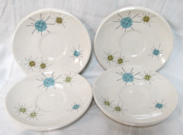 1958-1962 MCM Vintage Franciscan Atomic Starburst Saucers 6&quot; Oval Set of... - $29.69