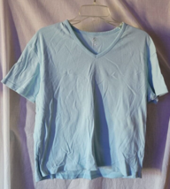 Women Russel Athletics V-Neck T-Shirt Size XL Teal Color Casual Nice Summer - $9.99