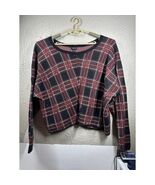 Torrid Sweater Womens Plaid Dolman Long Sleeve Crop Top Pullover Plus Si... - $30.82 CAD