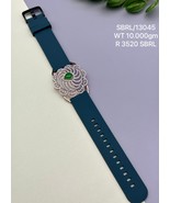 Wrist Watch Style Solid-Gold Plated Sterling Silver Wedding Bridal Bracelet - $2,411.00