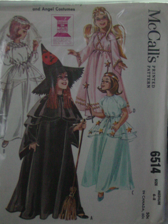 Pattern 6514 Vintage Girl's Costumes size Med 6-8 (used) - $8.99